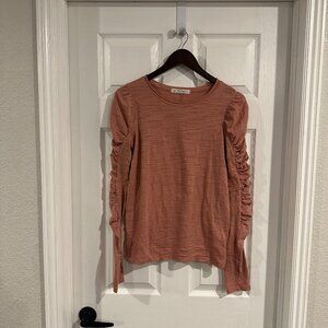 Free People We The Free Ruched Long Sleeve Top Y2K